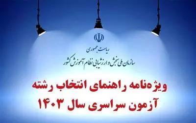 ويژه نامه راهنماي انتخاب رشته آزمون سراسري سال 1403