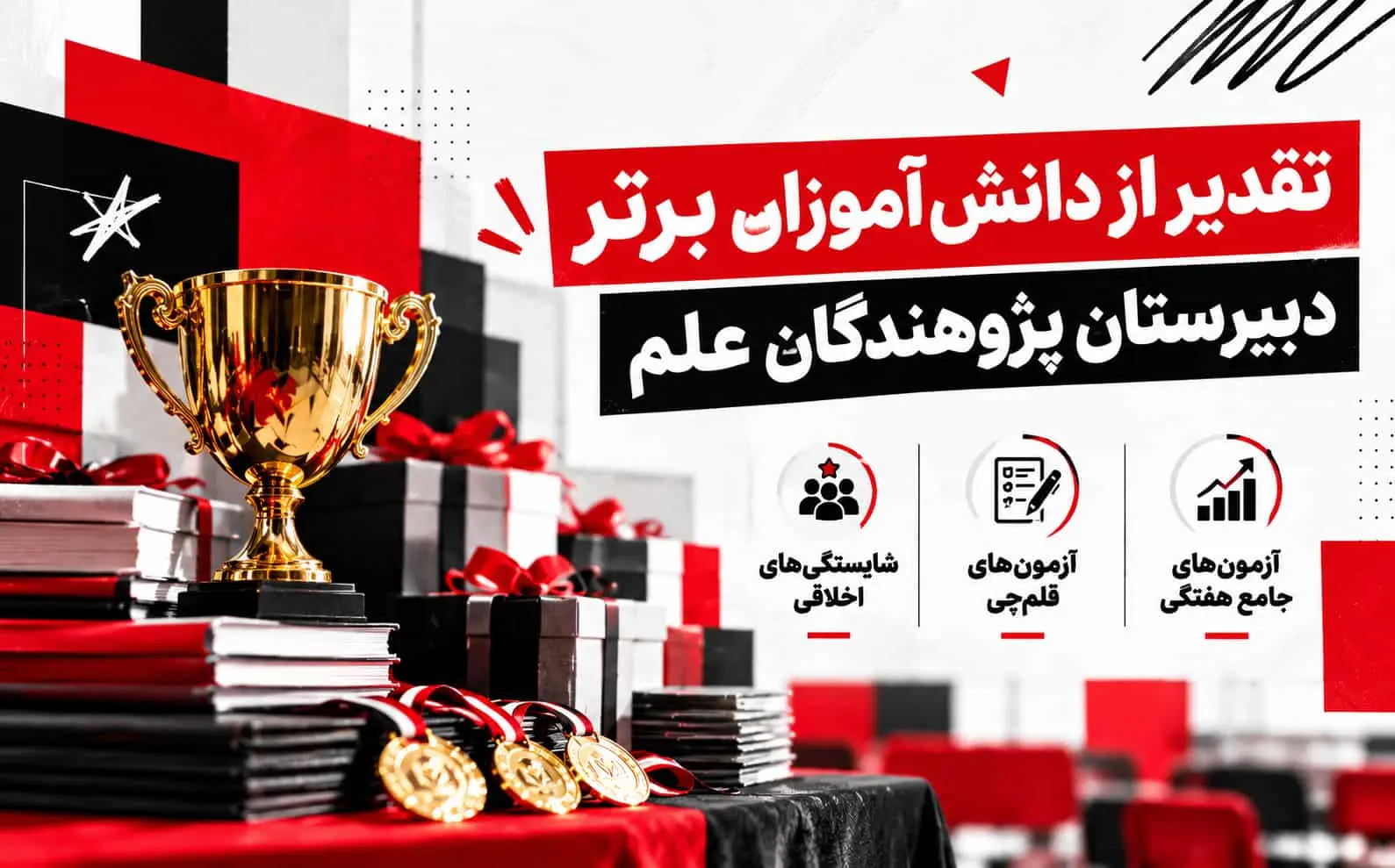 تقدیر از دانش‌آموزان برتر دبیرستان پژوهندگان علم