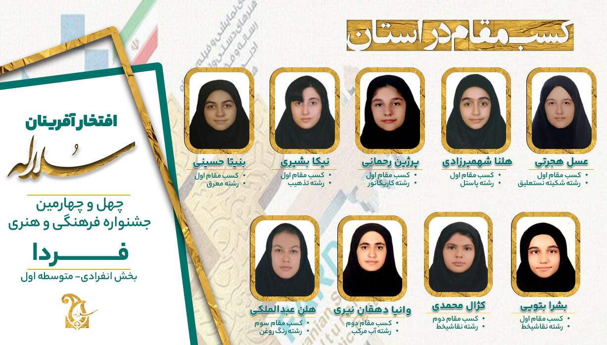 متوسطه اول سلاله در بخش انفرادی مسابقات فردا